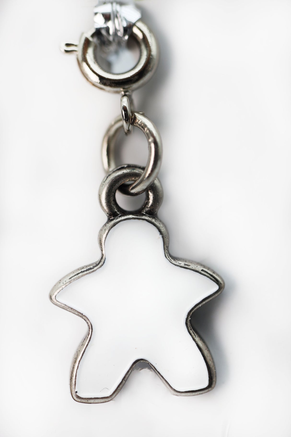 Traveler's Trinkets: Meeple - White Charm Jewelry Foam Brain Games