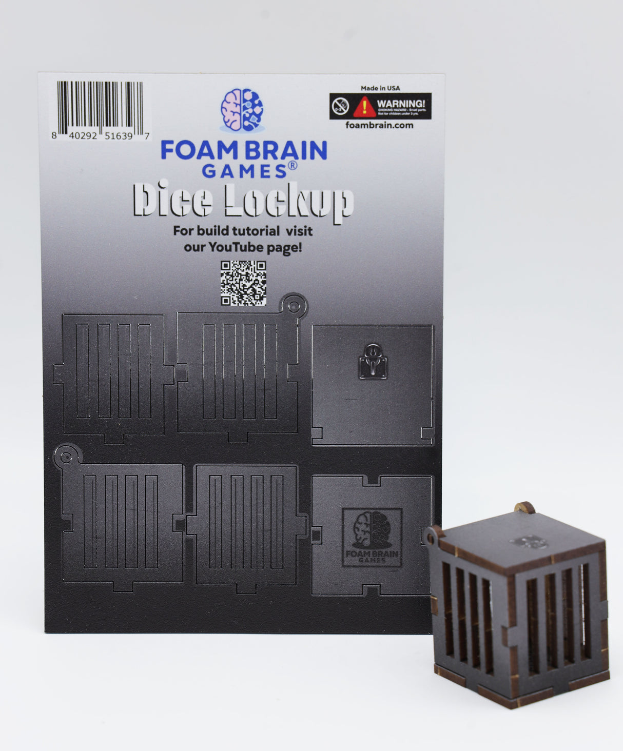 Flat Pack Toys: Dice Lockup Flat Pack Toys Foam Brain Games