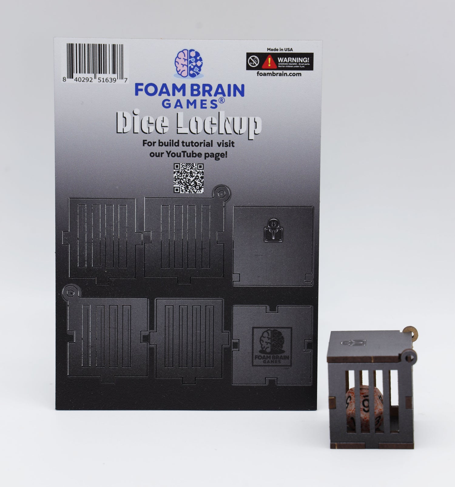 Flat Pack Toys: Dice Lockup Flat Pack Toys Foam Brain Games