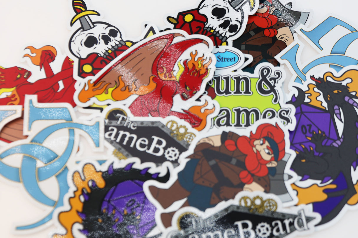 Die Cut Sticker Stickers Foam Brain Games - Custom Production Services