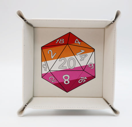 Pride D20 Snap Tray: Lesbian Dice Tray Foam Brain Games