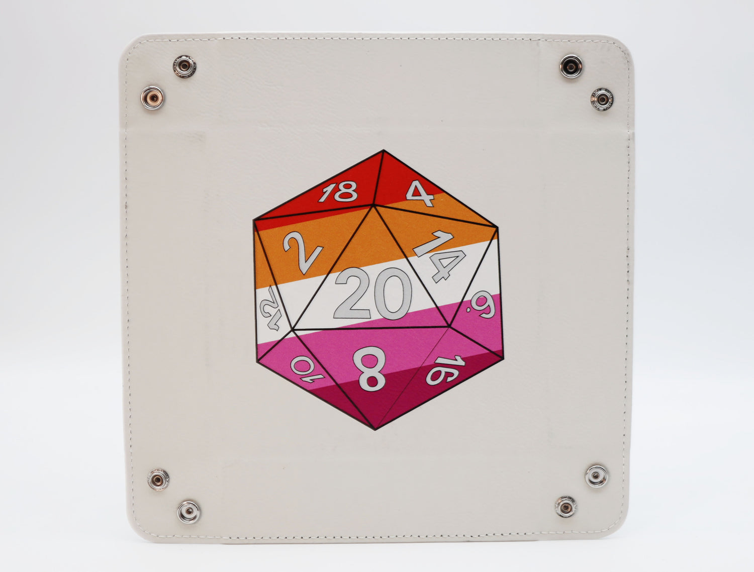Pride D20 Snap Tray: Lesbian Dice Tray Foam Brain Games