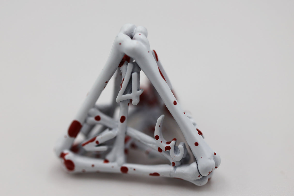 Blood Bones - Hollow Metal RPG Dice Set Metal Dice Foam Brain Games