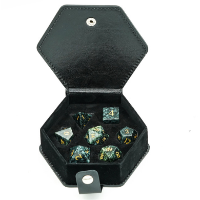 Algal Gemstone - Engraved with Gold Stone Dice Foam Brain Games