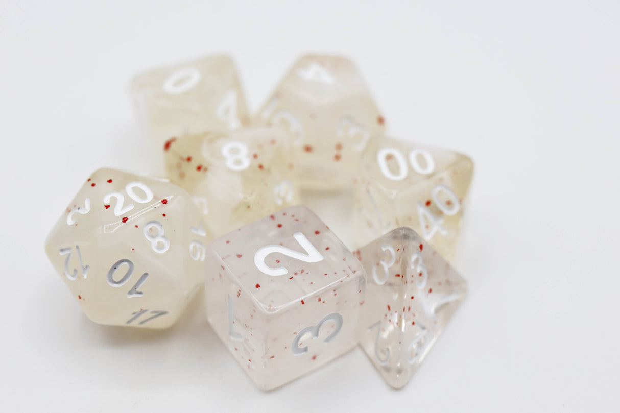 Blossom Snowfall Dice RPG Dice Set Plastic Dice Foam Brain Games