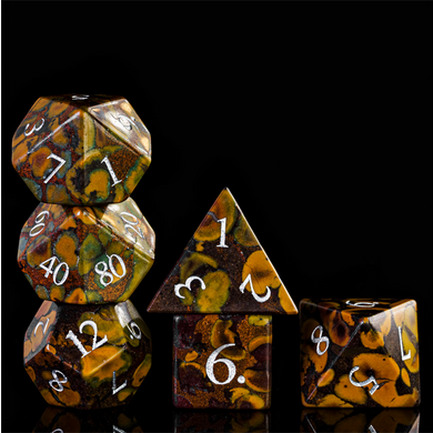 Camouflage - Gemstone Engraved with Silver Stone Dice Foam Brain Games