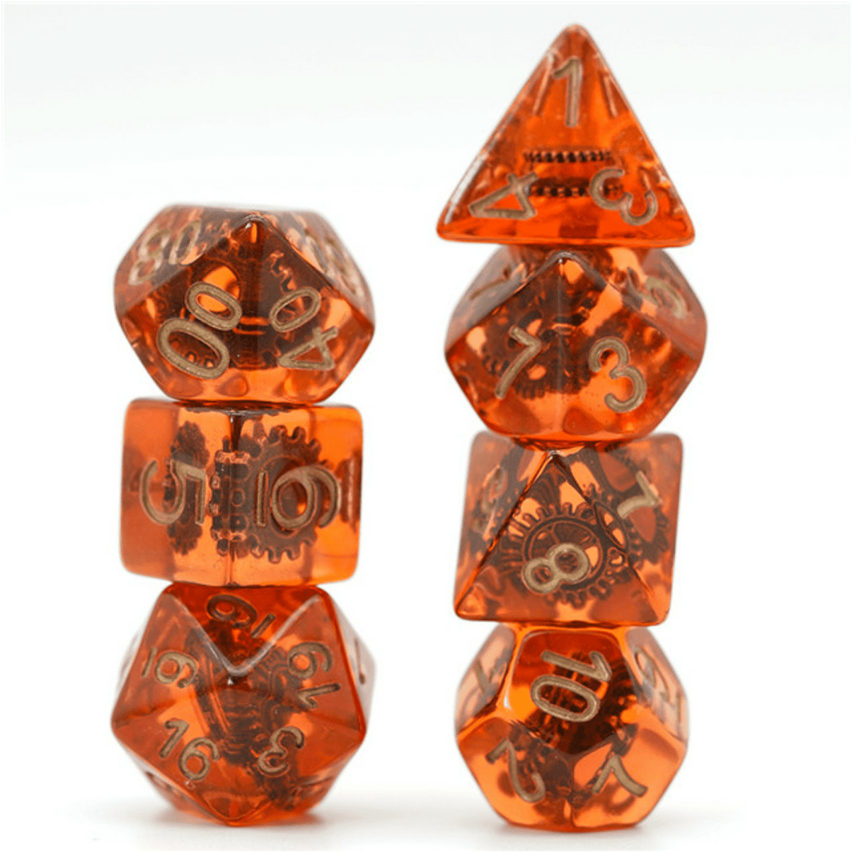 Copper Gears RPG Dice Set Plastic Dice Foam Brain Games