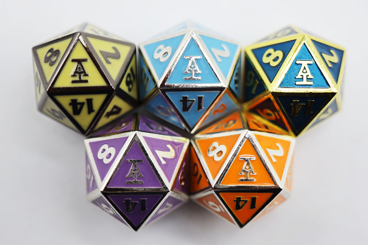 Acquisitions Inc PAX East 2023 Limited Edition D20 Set Metal Dice Foam Brain Games