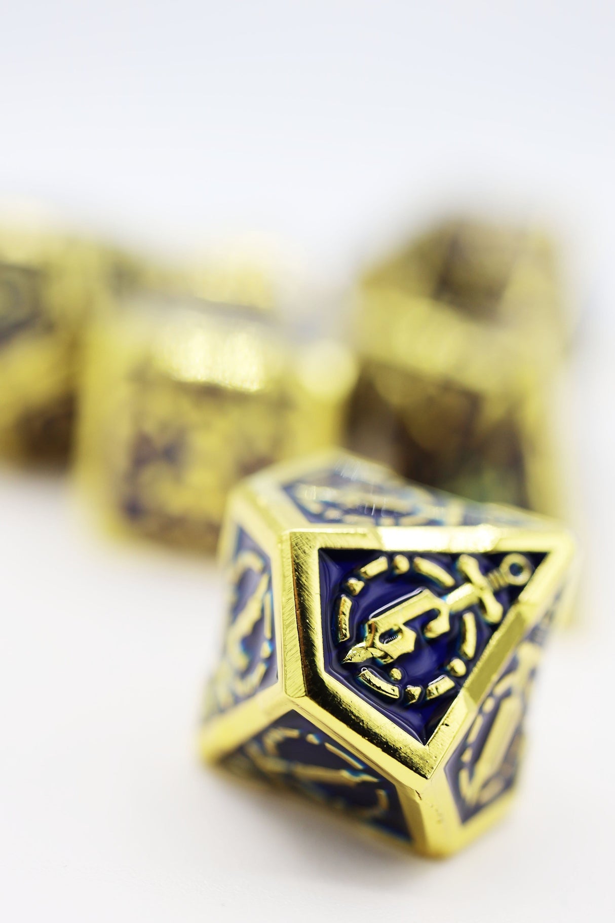 Crossed Swords: Deep Sea Sword - Metal RPG Dice Set Metal Dice Foam Brain Games