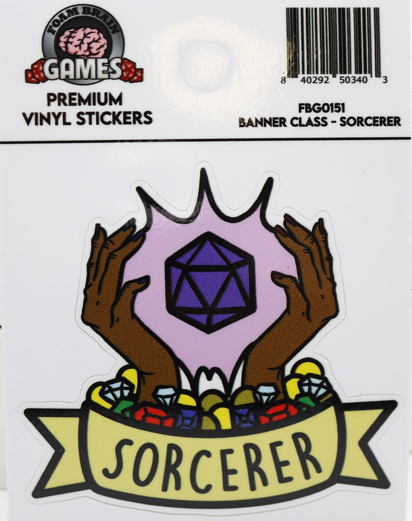 Banner Class Sticker: Sorcerer Stickers Foam Brain Games