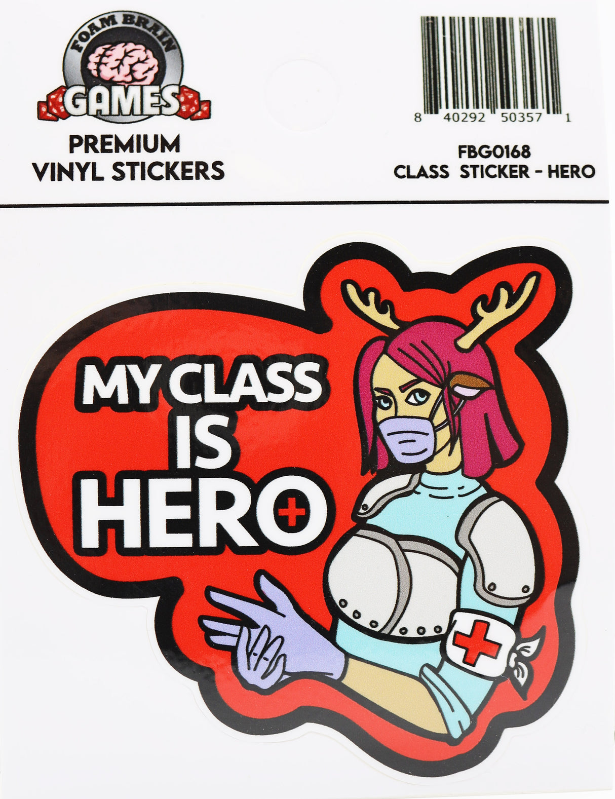 My Class Is Hero Sticker Stickers Foam Brain Games
