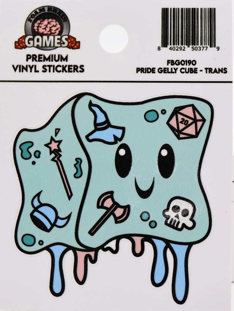 Pride Gelly Cube Sticker: Transgender Stickers Foam Brain Games