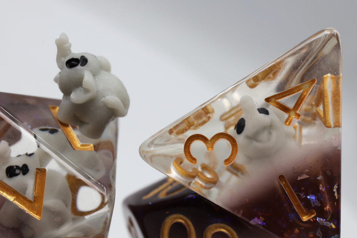 Elephant RPG Dice Set Plastic Dice Foam Brain Games