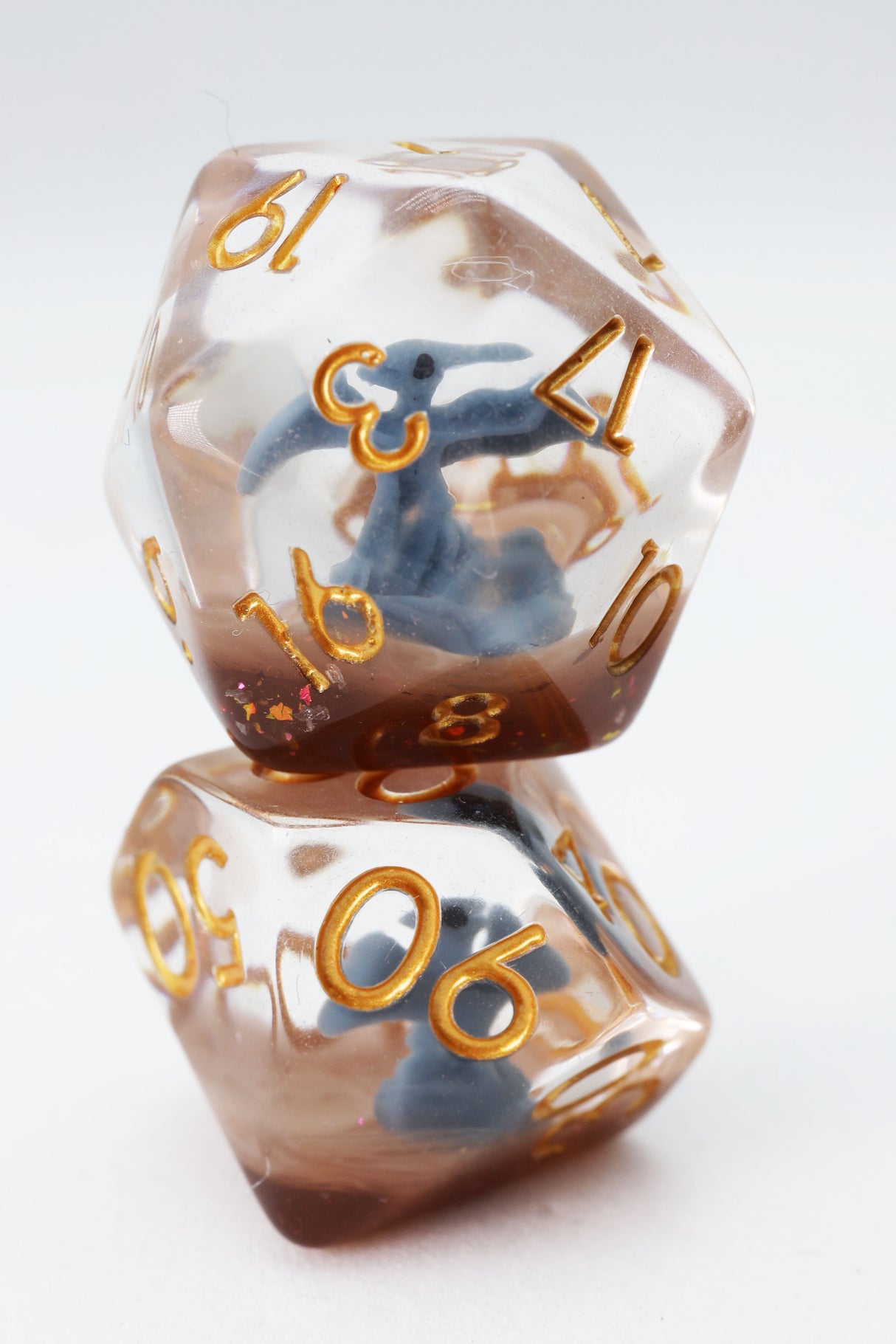 Blue Pterodactyl RPG Dice Set Plastic Dice Foam Brain Games