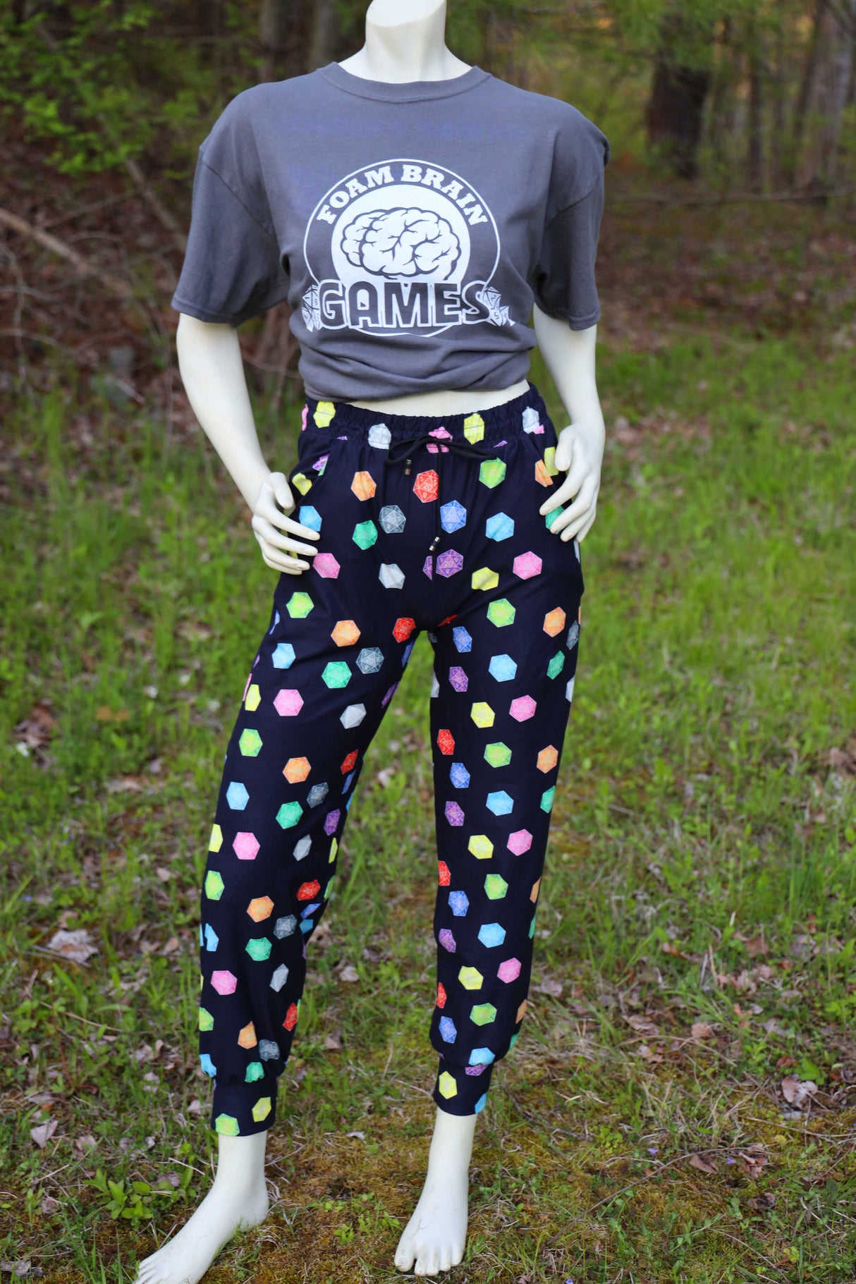 D20 Joggers - SIZE: 2XL/3XL Leggings & Joggers Foam Brain Games