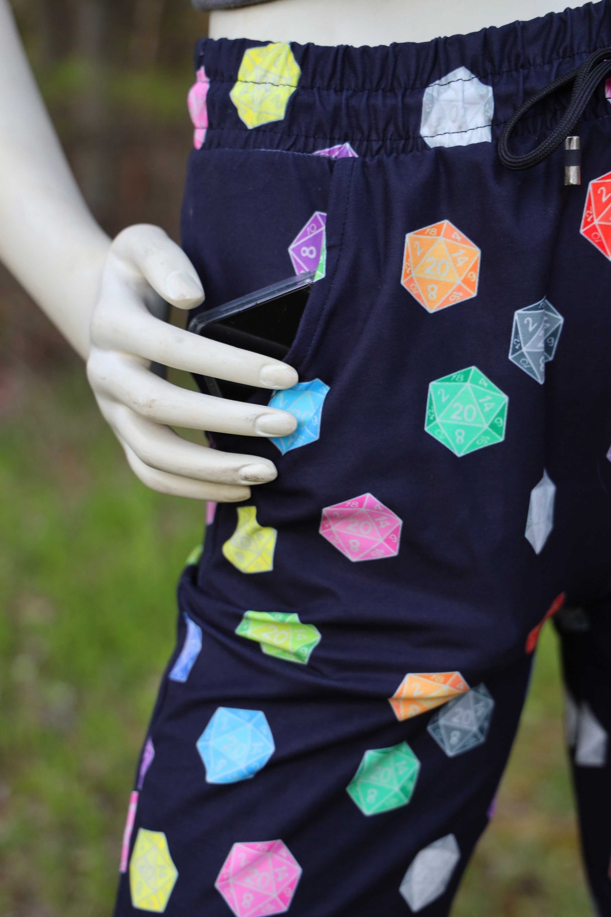 D20 Joggers - SIZE: S/M (small/medium) Leggings & Joggers Foam Brain Games