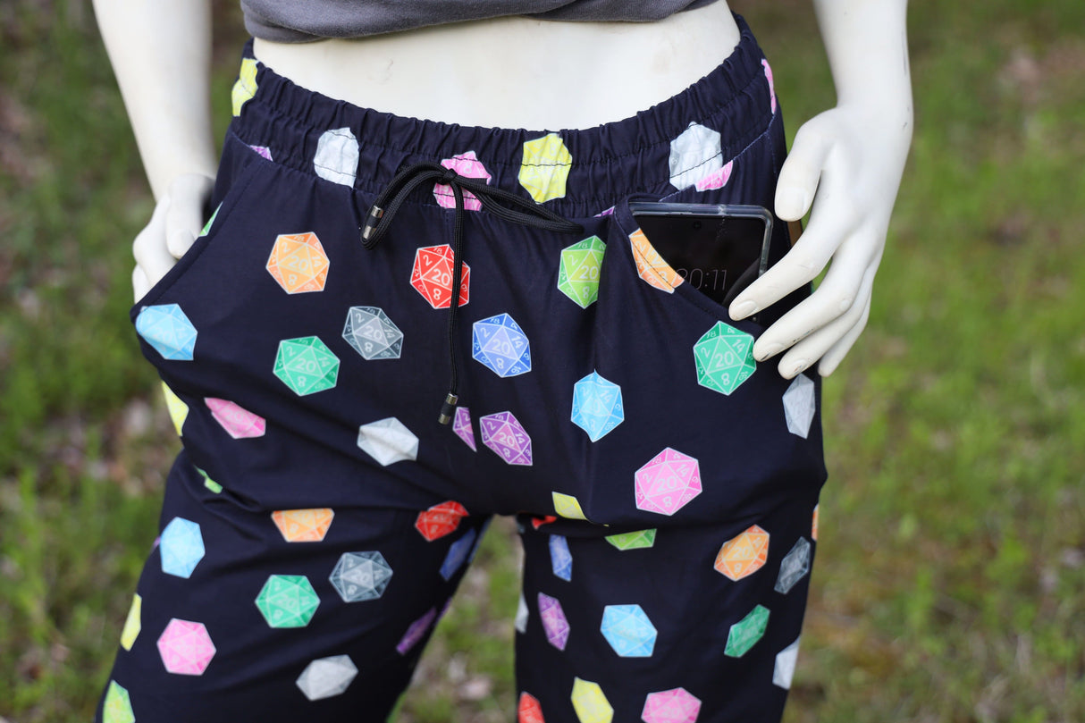 D20 Joggers - SIZE: 2XL/3XL Leggings & Joggers Foam Brain Games