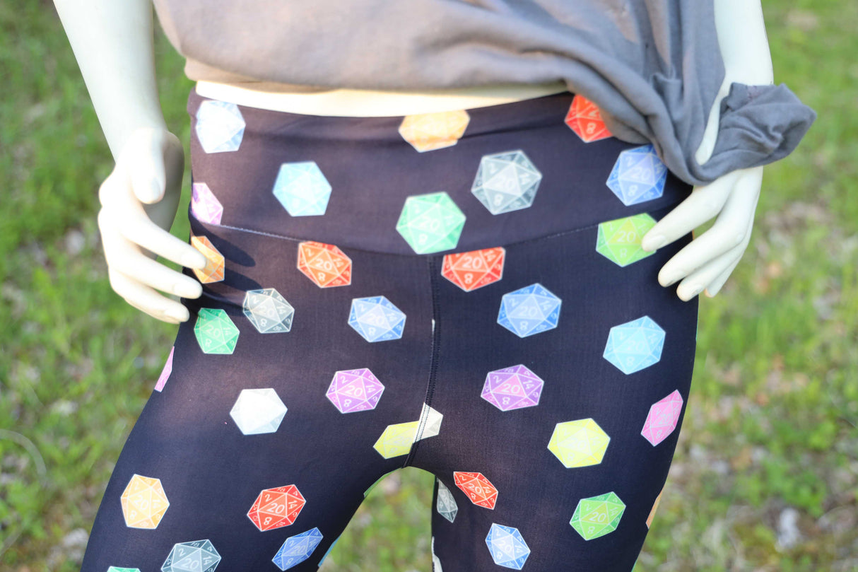 D20 Leggings - SIZE: TC (Tall & Curvy) Leggings & Joggers Foam Brain Games