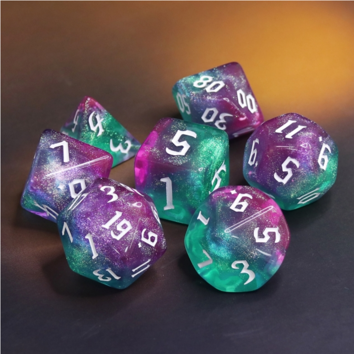 Magic Wand RPG Dice Set Plastic Dice Foam Brain Games