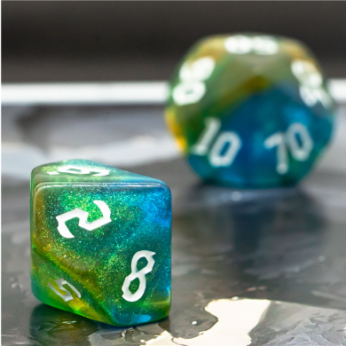 Nature Elemental RPG Dice Set Plastic Dice Foam Brain Games