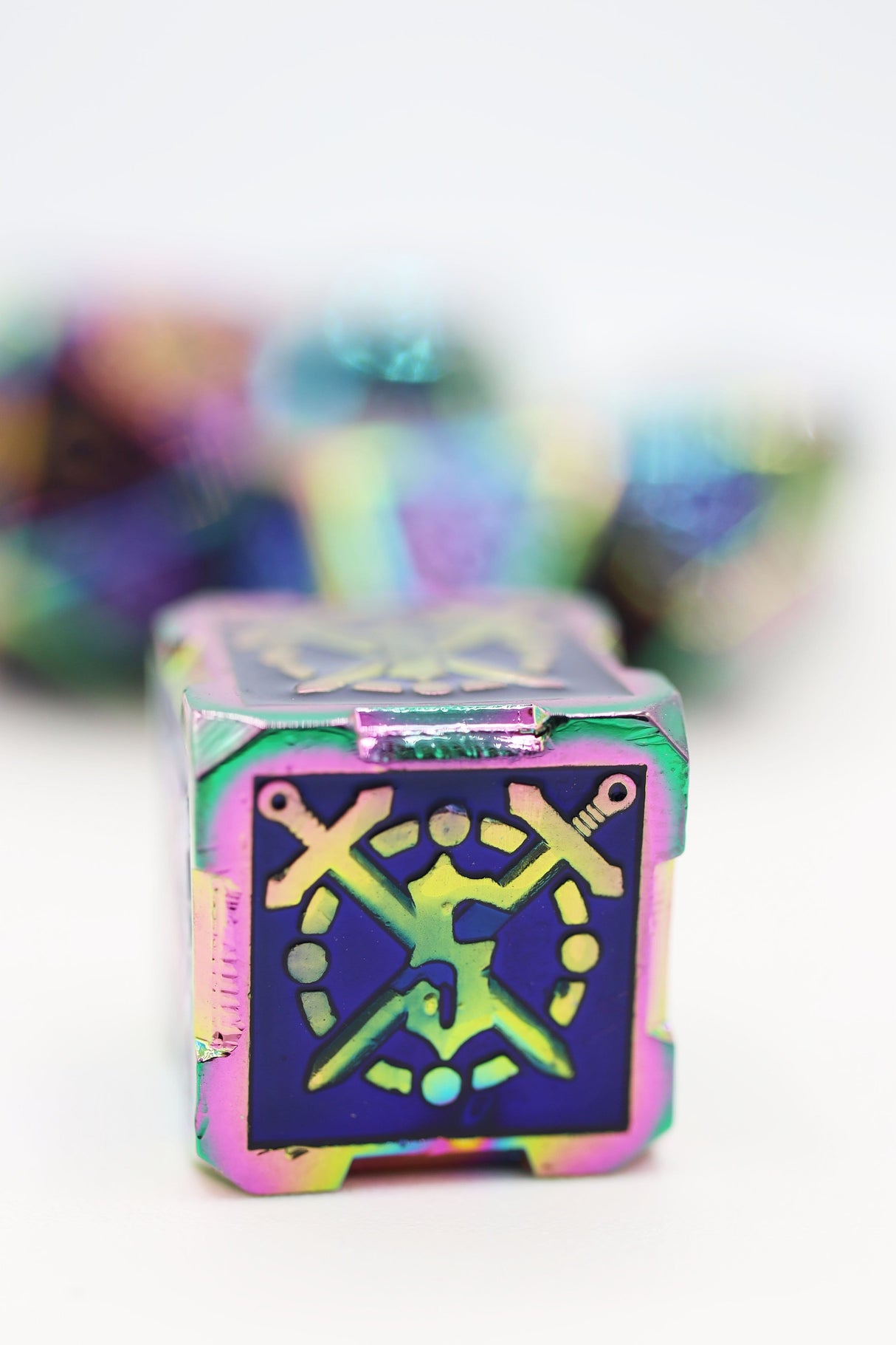 Crossed Swords: Oceanus Treasure Sword - Metal RPG Dice Set Metal Dice Foam Brain Games