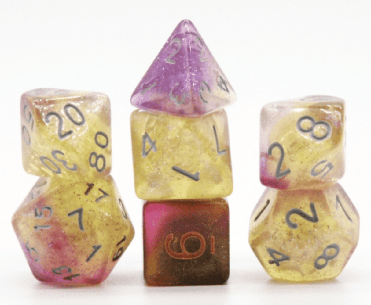 Dreamy Galaxy RPG Dice Set Plastic Dice Foam Brain Games