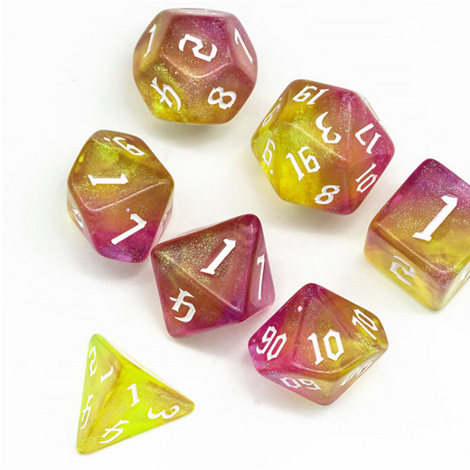 Twilight Elemental RPG Dice Set Plastic Dice Foam Brain Games