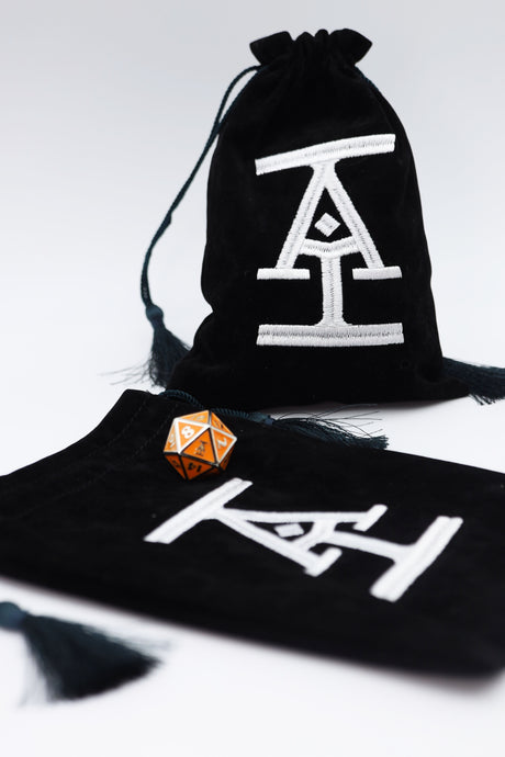 Acquisitions Inc Logo Dice Bag: Black Dice Bag Foam Brain Games