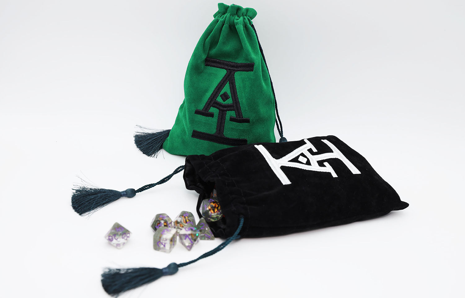 Acquisitions Inc Logo Dice Bag: Green Dice Bag Foam Brain Games