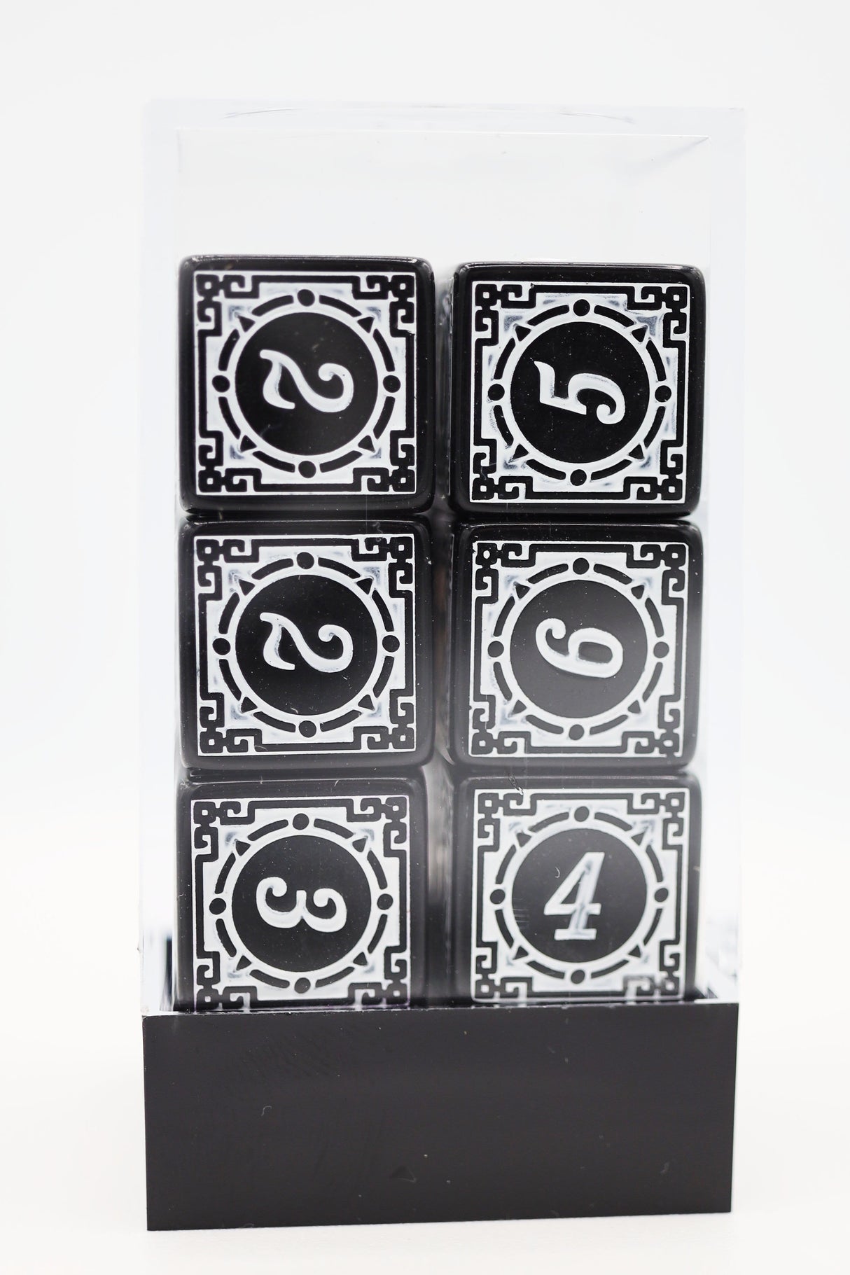 12 piece D6s - Magic Burst White Plastic Dice Foam Brain Games