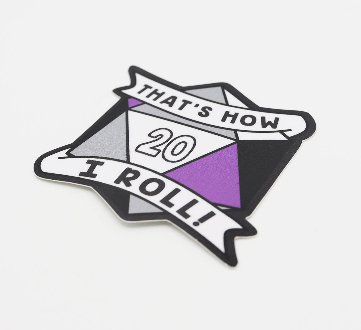 That's How I Roll Sticker - Asexual Pride Stickers Foam Brain Games