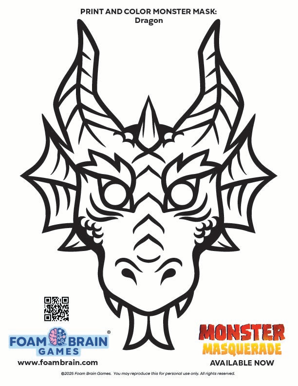 Happy Halloween - FREE Print and Color Monster Masks!