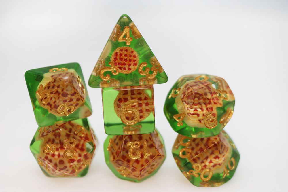 Pastry Pets: Cherry Pie Bear Cub - Pin & RPG Dice Set Plastic Dice & Pin Set Foam Brain Games