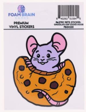 Pastry Pets Sticker: Chocolate Chip Cookie Mouse Stickers Foam Brain Games
