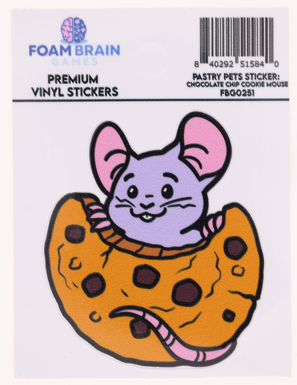 Pastry Pets Sticker: Chocolate Chip Cookie Mouse Stickers Foam Brain Games