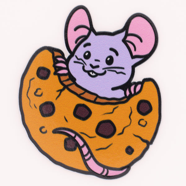 Pastry Pets Sticker: Chocolate Chip Cookie Mouse Stickers Foam Brain Games