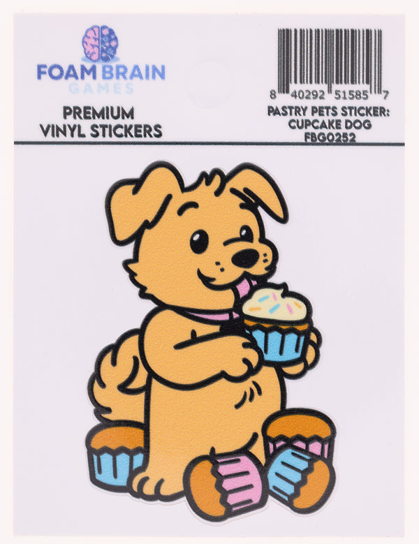Pastry Pets Sticker: Cupcake Dog Stickers Foam Brain Games