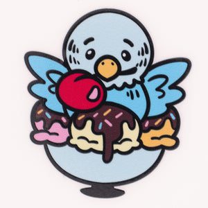 Pastry Pets Sticker: Ice Cream Sundae Budgie Stickers Foam Brain Games