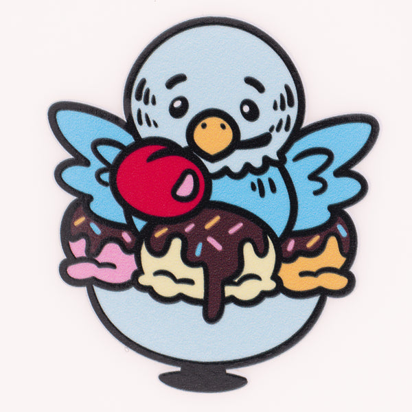 Pastry Pets Sticker: Ice Cream Sundae Budgie Stickers Foam Brain Games