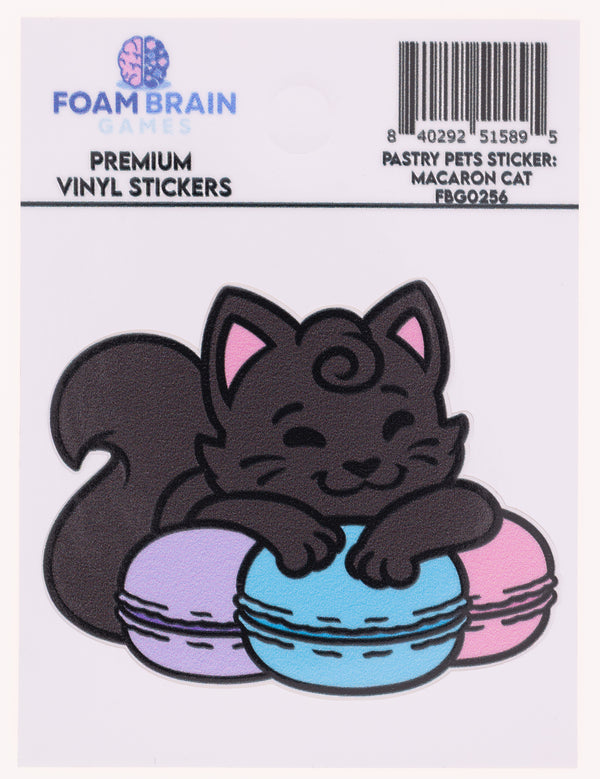 Pastry Pets Sticker: Macaron Cat Stickers Foam Brain Games