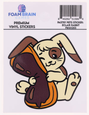 Pastry Pets Sticker: Eclair Rabbit Stickers Foam Brain Games
