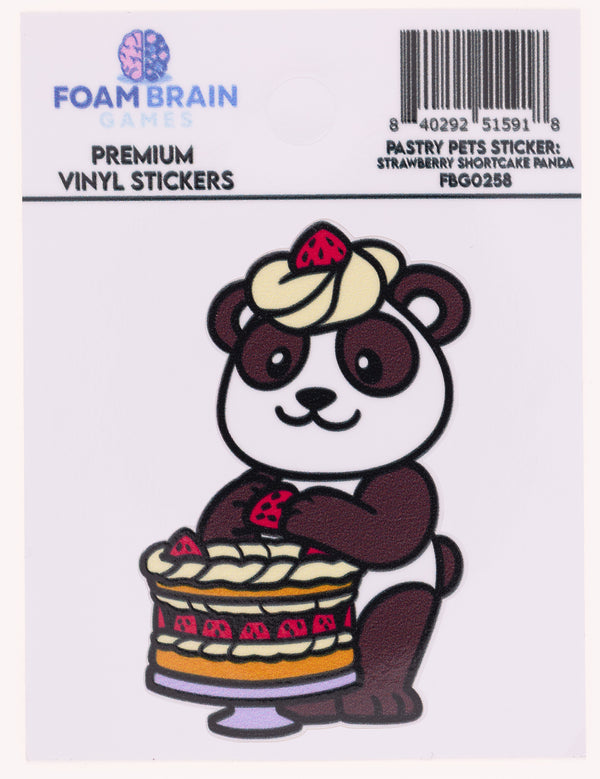 Pastry Pets Sticker: Strawberry Shortcake Panda Stickers Foam Brain Games