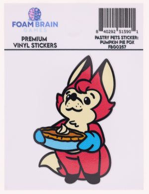 Pastry Pets Sticker: Pumpkin Pie Fox Stickers Foam Brain Games