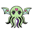 Pridethulhu: Asexual Enamel Pin Foam Brain Games