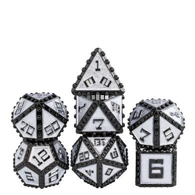 Brigandine Armor: Order of the Judge - Metal RPG Dice Set Metal Dice Foam Brain Games