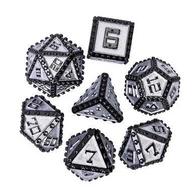 Brigandine Armor: Order of the Judge - Metal RPG Dice Set Metal Dice Foam Brain Games