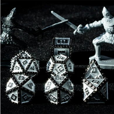 Brigandine Armor: Order of the Judge - Metal RPG Dice Set Metal Dice Foam Brain Games