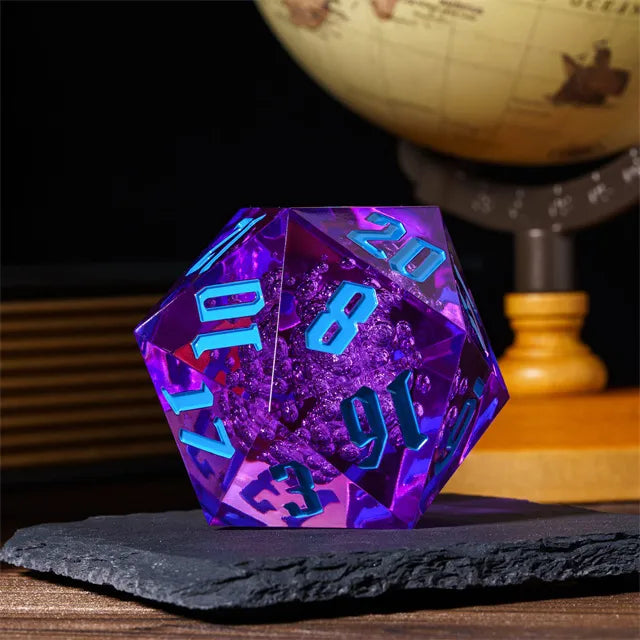 55mm Titan D20 - Sharp Edge Bubbling Cauldron Plastic Dice Foam Brain Games