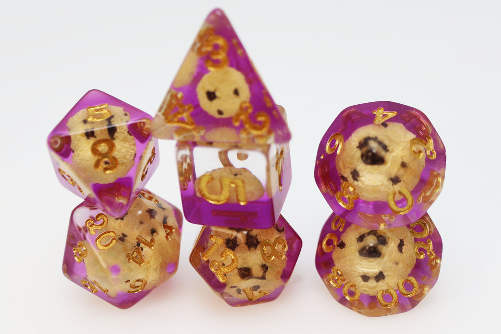 Pastry Pets: Chocolate Chip Cookie Mouse - Pin & RPG Dice Set Plastic Dice & Pin Set Foam Brain Games