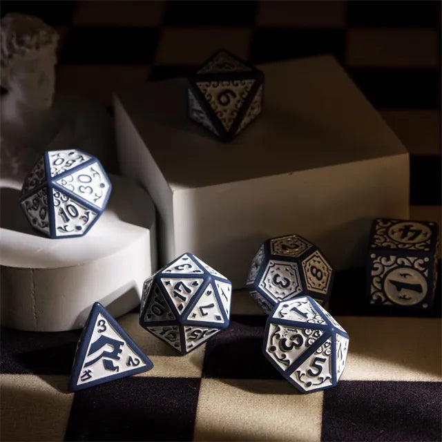 Crisp Blizzard RPG Dice Set Plastic Dice Foam Brain Games